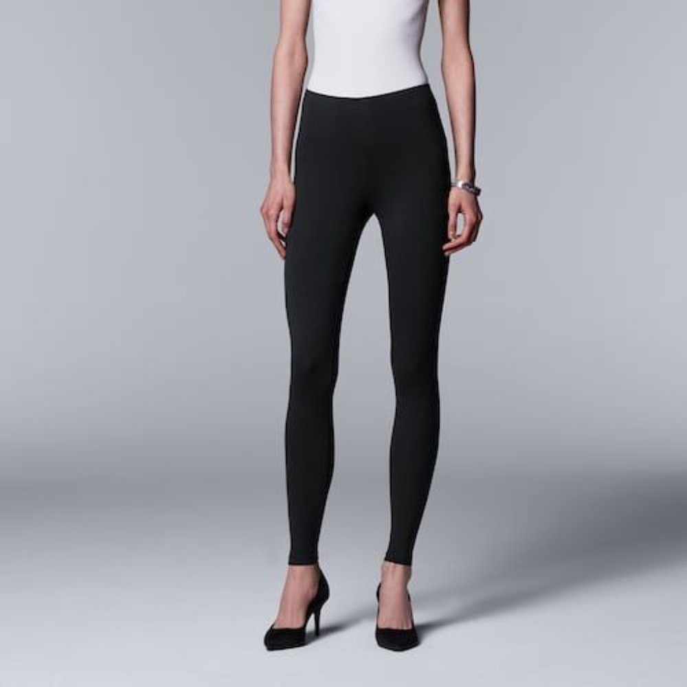 Simply Vera Vera Wang Black Leggings, Size Medium